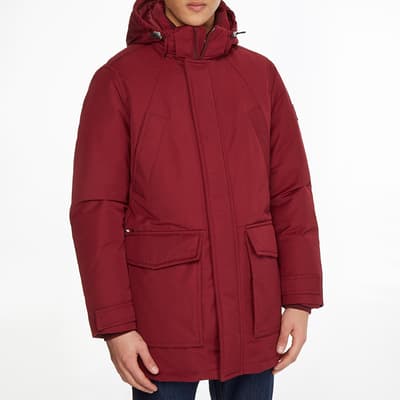 Deep Red Rockie Mid Length Coat