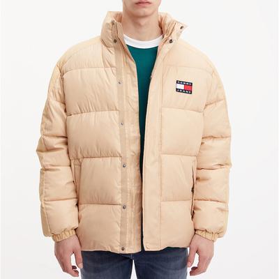 Beige Hilfiger Funnel Neck Coat