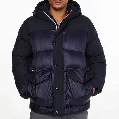 Navy Hilfiger Tech Hooded Coat