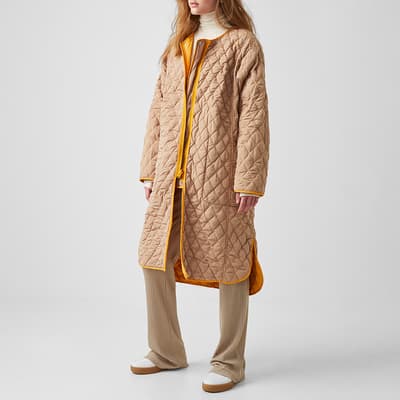 Camel/Yellow Aris Quilted Coat