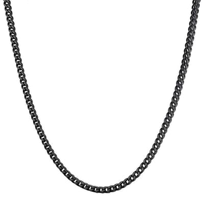 Black Plated Classic Chain Necklace