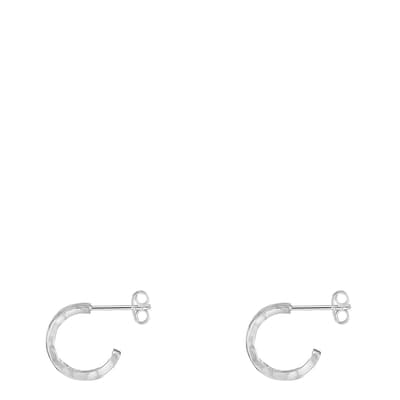 Silver Hammered Nomad Hoops