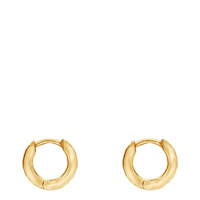 Gold Small Hammered Nomad Huggie Hoops