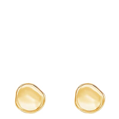 Gold Dimple Pebble Studs
