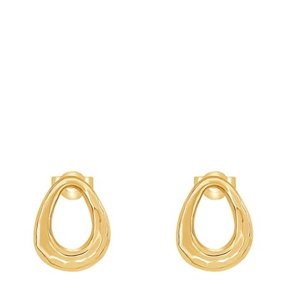 Gold Large Entwined Oval Studs