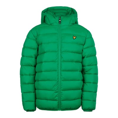 Boys Green Padded Puffer Jacket