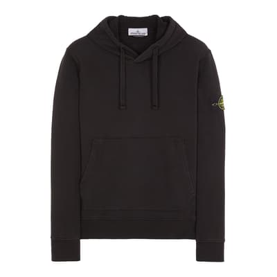 Black Hooded Fleece Sweatshirt