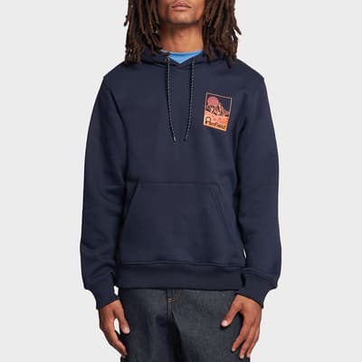 Navy Mountain Back Graphic Hoodie