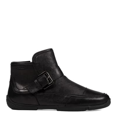 Black Leather Aglaia Ankle Boot