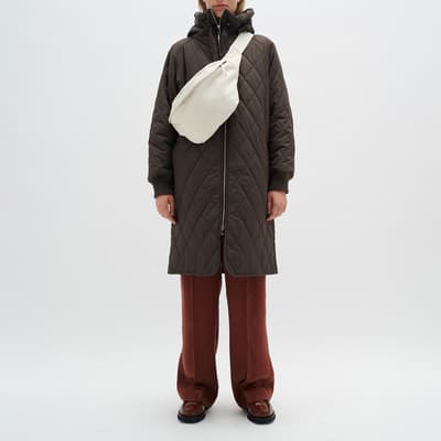 Brown Iktra Hooded Coat