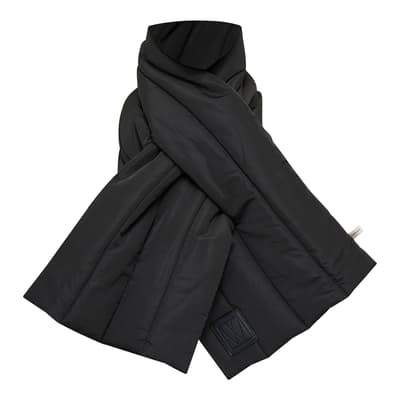 Black Unona Quilted Scarf