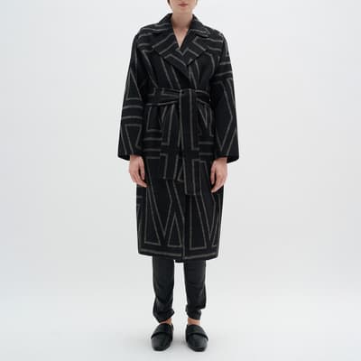 Black Petria Wool Blend Coat