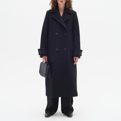 Black Percy Wool Blend Coat