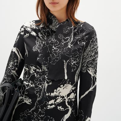 Black Nelly Printed Blouse