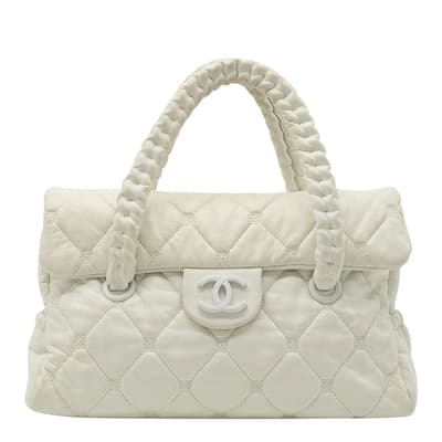White Chanel Flap Bag Handbag - BrandAlley