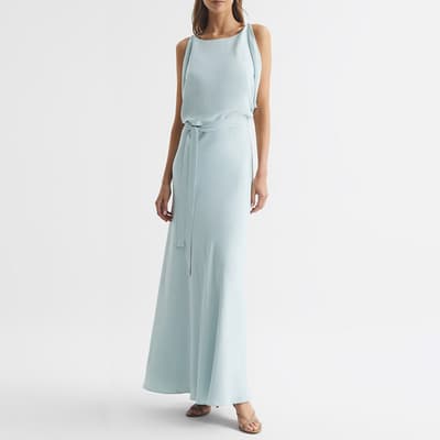 Blue Ida Split Sleeve Maxi Dress