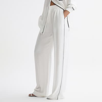 White Gina High Waisted Trousers