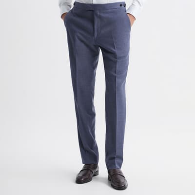 Blue Marquee Wool Blend Trousers
