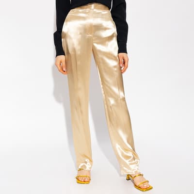 Gold High Waisted Trousers