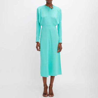 Turquoise Dolman Midi Dress