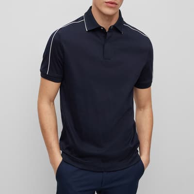Dark Blue Penrose Cotton Polo Shirt