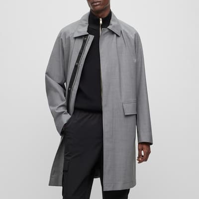 Grey P-Jared Zip Coat