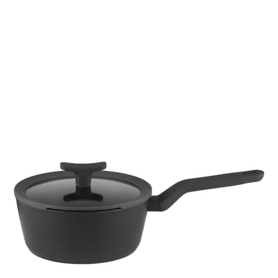 LEO 20cm Saucepan w/lid - BLACK