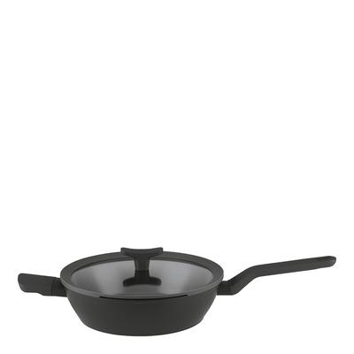 LEO 26cm Saute Pan w/lid - BLACK