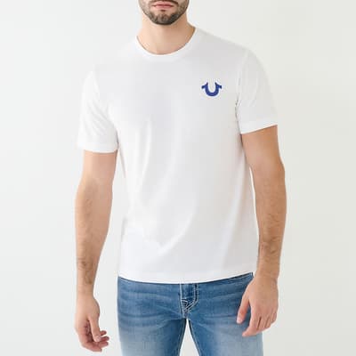 White Large Logo Cotton T-Shirt