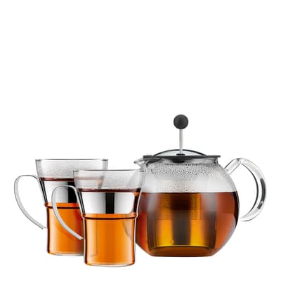 Assam Set - Tea Press with 2 Cups