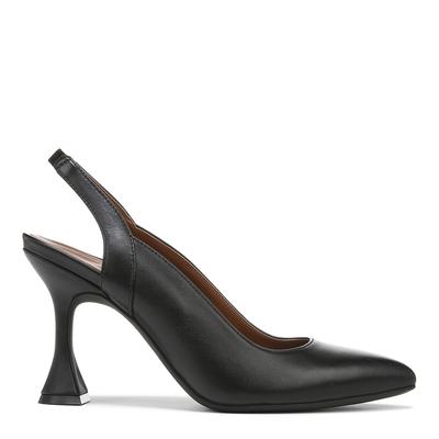 Black Adalina Leather Heel