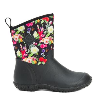 Women's Black Floral Muckster II Short Boots