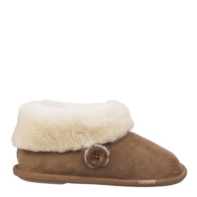 Tan Wooton Sheepskin Slipper Boots