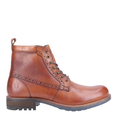 Tan Dauntsey Leather Smart Casual Boots