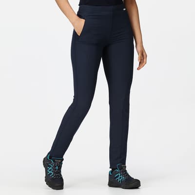 Navy Pentre Stretch Walking Trousers