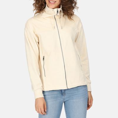 Cream Jessalyn Velour Full Zip Fleece