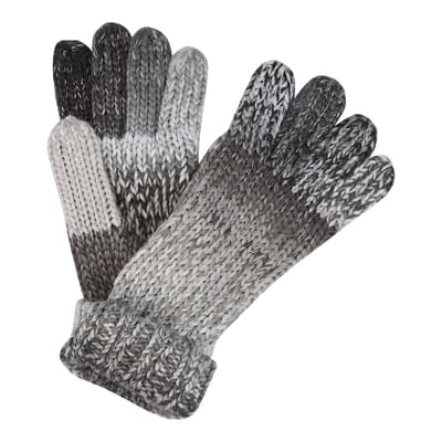 Black/Grey Frosty Knitted Gloves VI