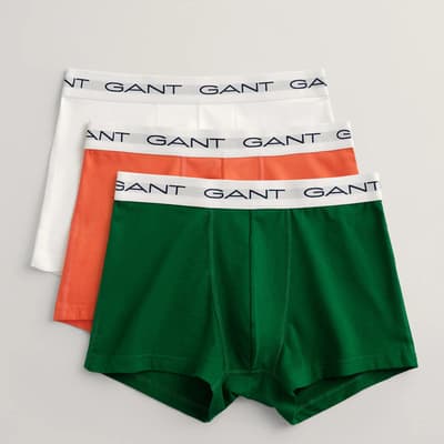 Green 3 Pack Cotton Blend Boxers