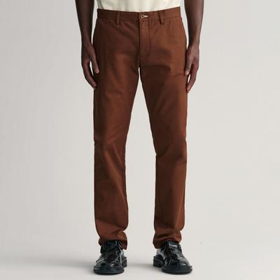 Brown Hallden Cotton Blend Chinos