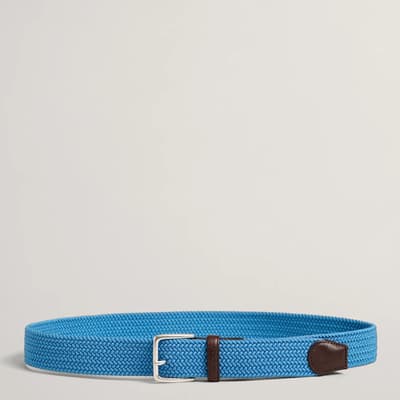 Blue Braided Cotton Blend Belt