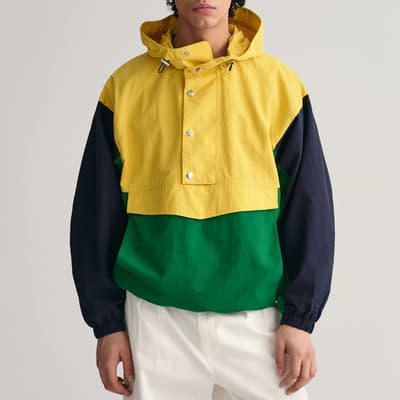 Yellow Colour Block Anorak Jacket