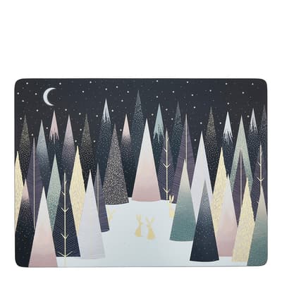 Set of 4 Frosted Pines Large Placemats