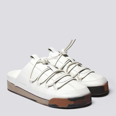 Mens White Sneaker 75 Calf Slide