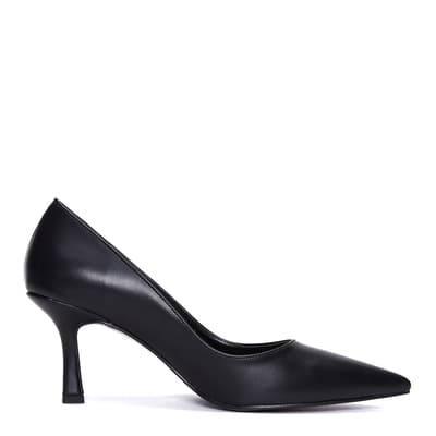 Black Pointed Toe Court Shoes