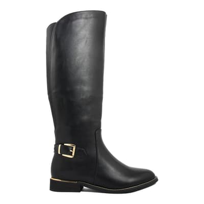 Black/Gold Detailing Classic Long Boots