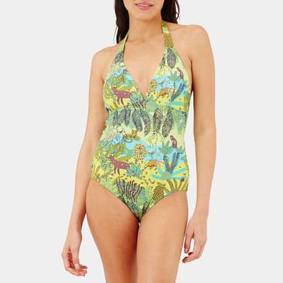 Green Famous One Piece Swimsuit