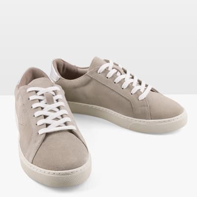 Grey Morely Leather Trainers