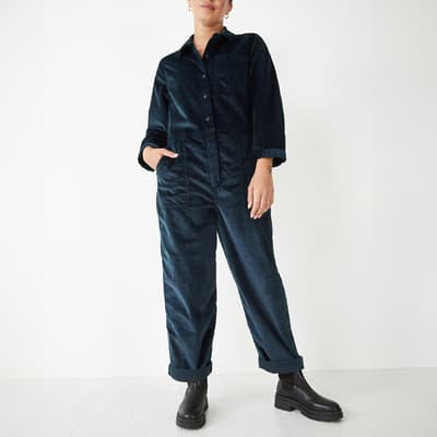 Navy Connie Cord Jumpsuit