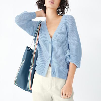 Blue Margot V-Neck Cardigan