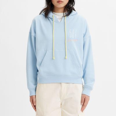 Light Blue Authentic Cotton Blend Hoodie 